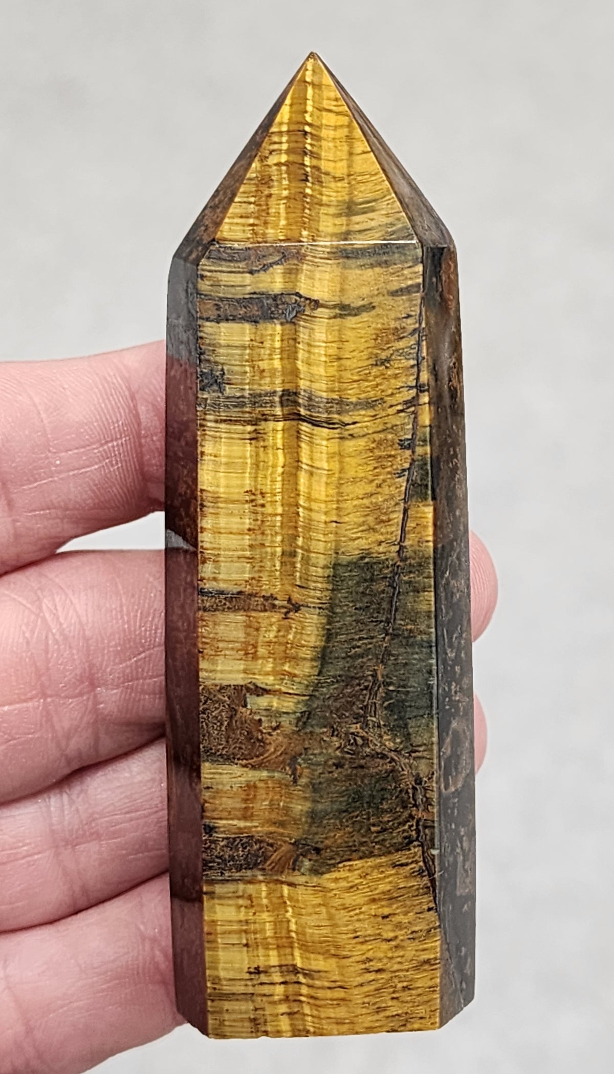 Tiger Eye Tower/Point - 3.4 inches