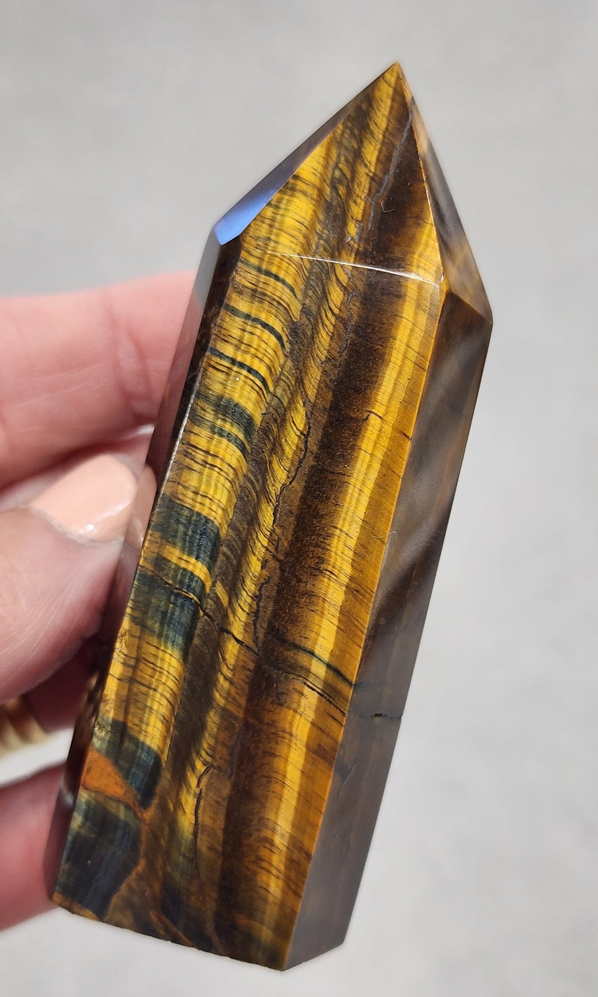 Tiger Eye Tower/Point - 3.3 inches