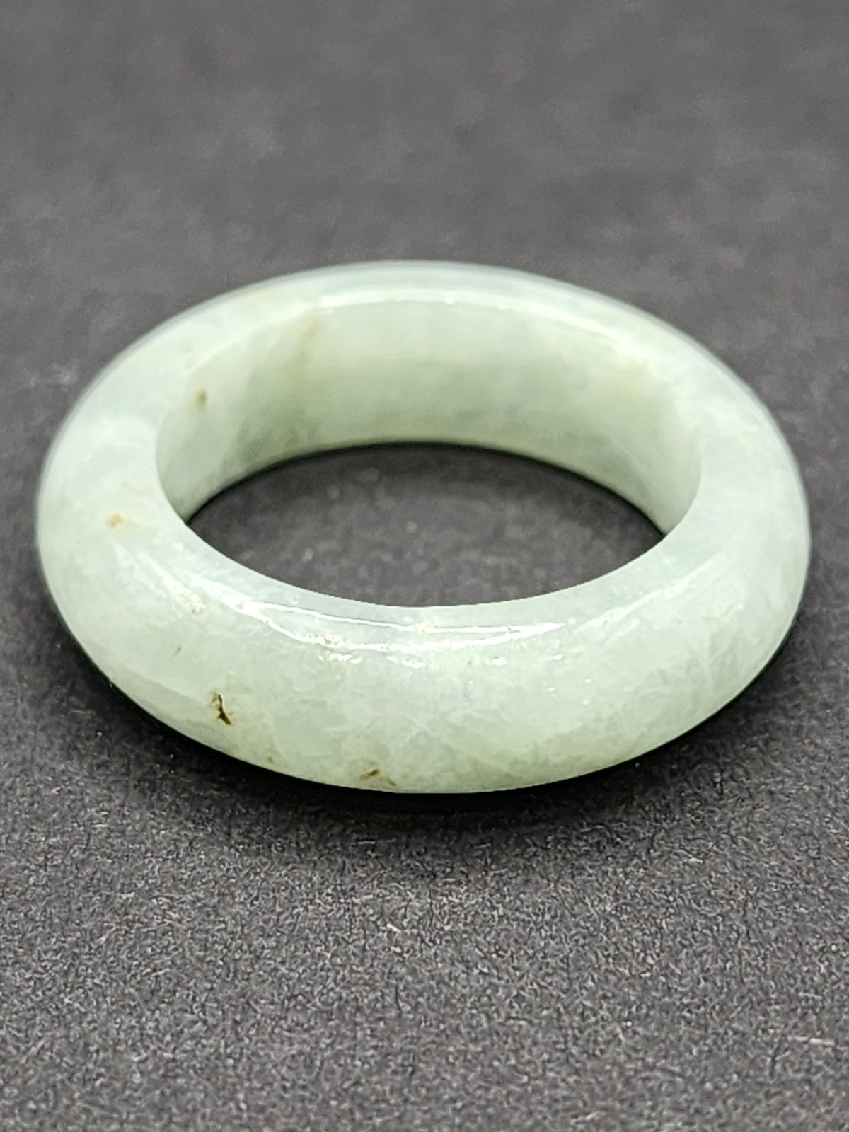 Burmese Jade Band Ring – 6mm Wide – Size 7.0