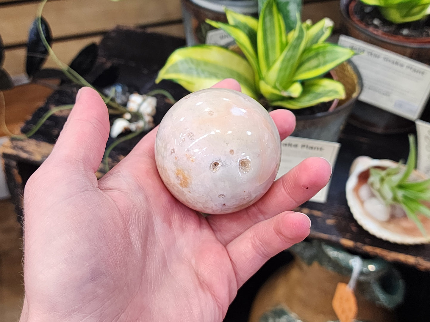 Flower Agate Sphere