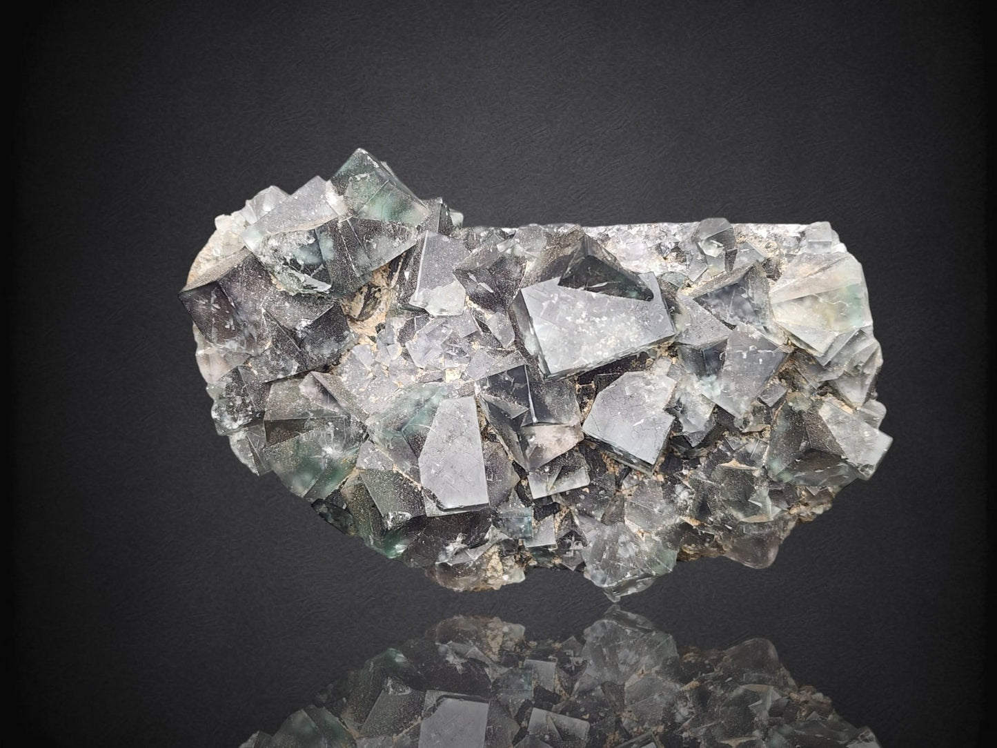 FLUORITE- Rainbow's End Pocket, Lady Annabella Mine, Weardale, UK- Cabinet