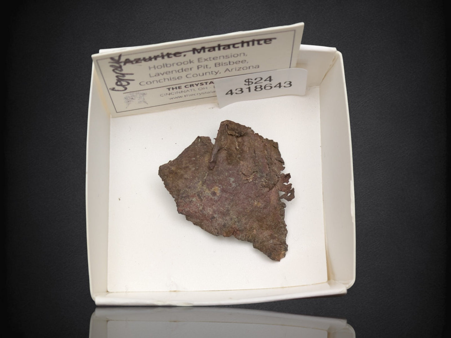 RAW COPPER- Holbrook Extension, Bisbee, Conchise County, Arizona- Miniature