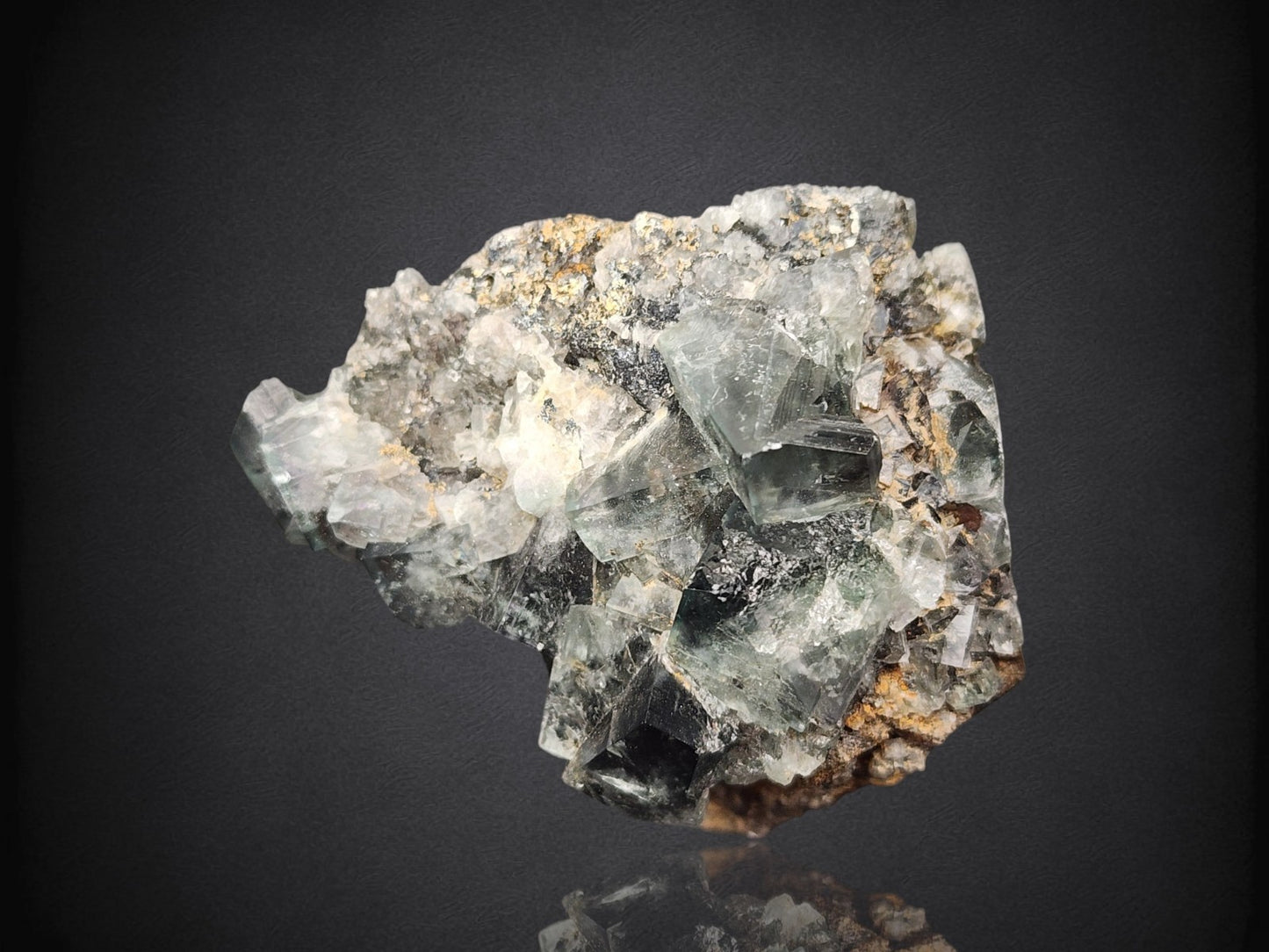 FLUORITE- Hidden Forest Pocket, Diana Marie Mine, Weardale, County, UK- Cabinet