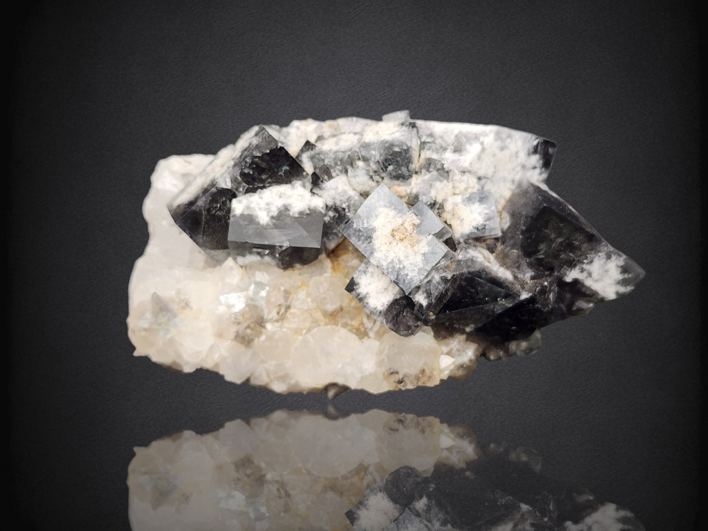 FLUORITE- Milky Way Pocket, Diana Marie Mine, Weardale, UK- Cabinet