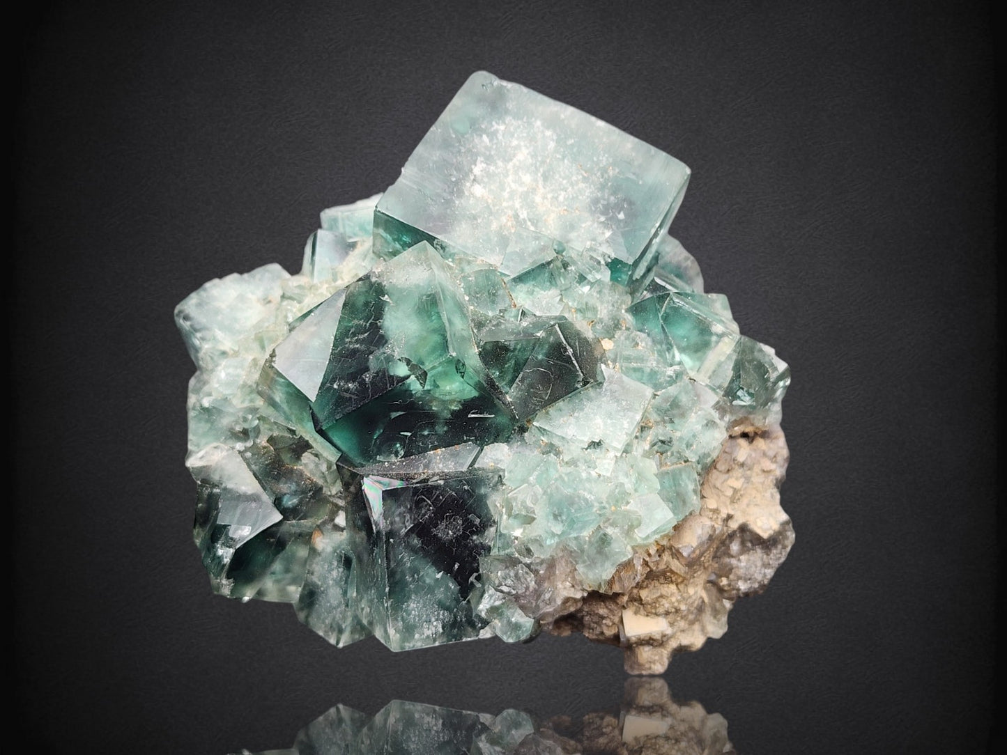 FLUORITE- Rainbow's End Pocket, Lady Annabella Mine, Weardale, England- Cabinet