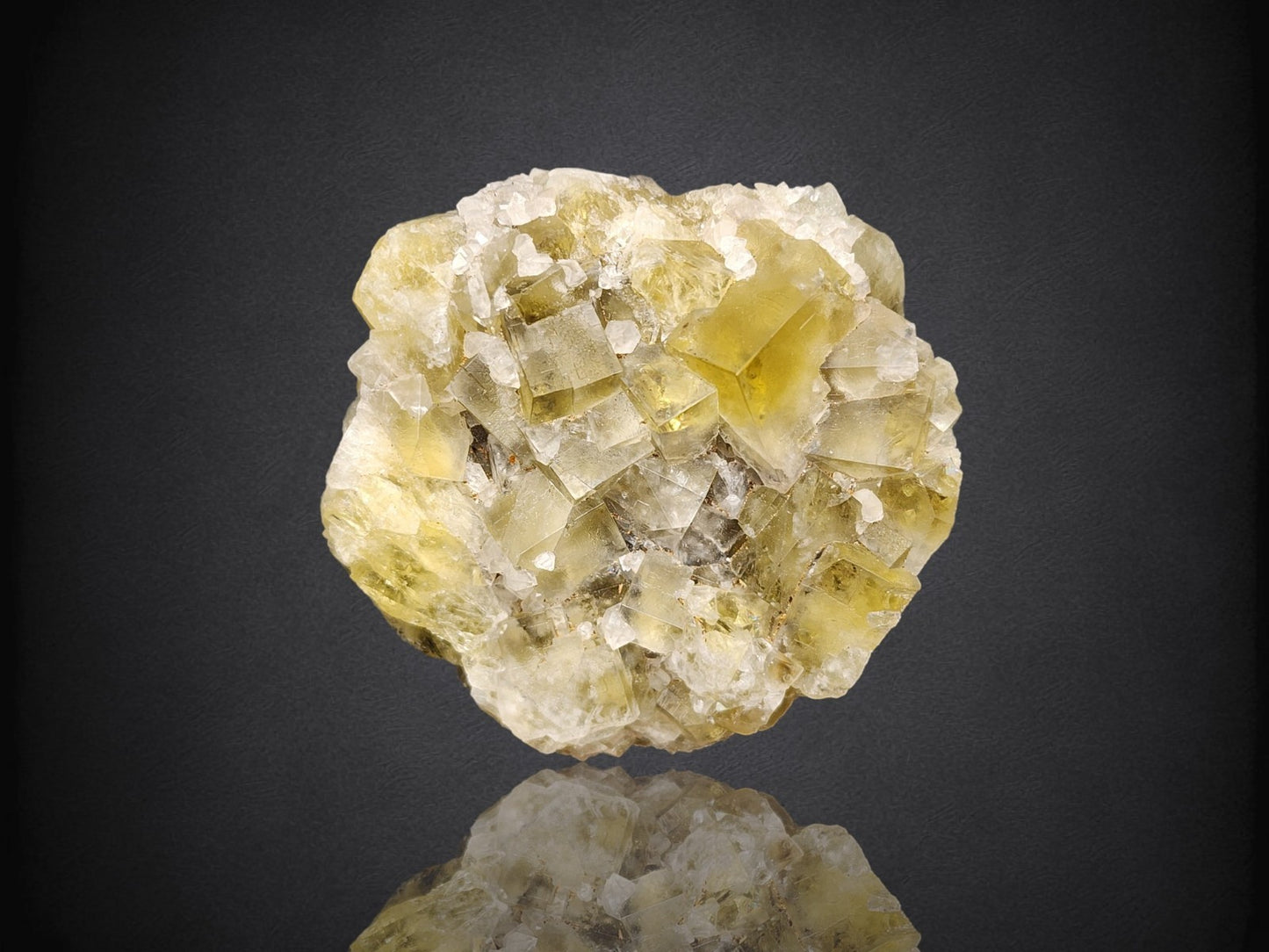 FLUORITE- Lemon Meringue Pocket, Lady Annabella Mine, Weardale, UK- Cabinet