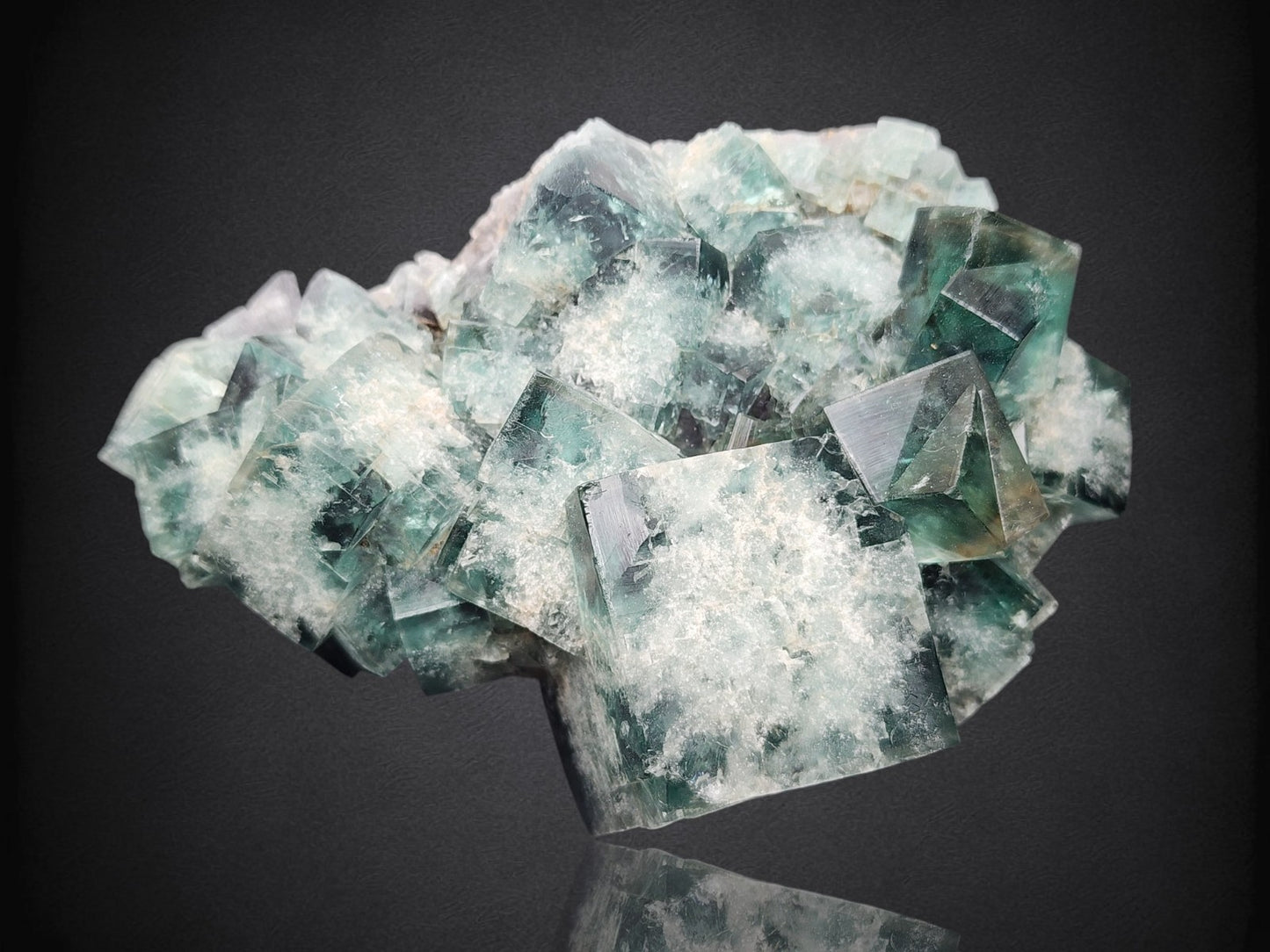 FLUORITE- Rainbow's End Pocket, Lady Annabella Mine, Weardale, England- Cabinet