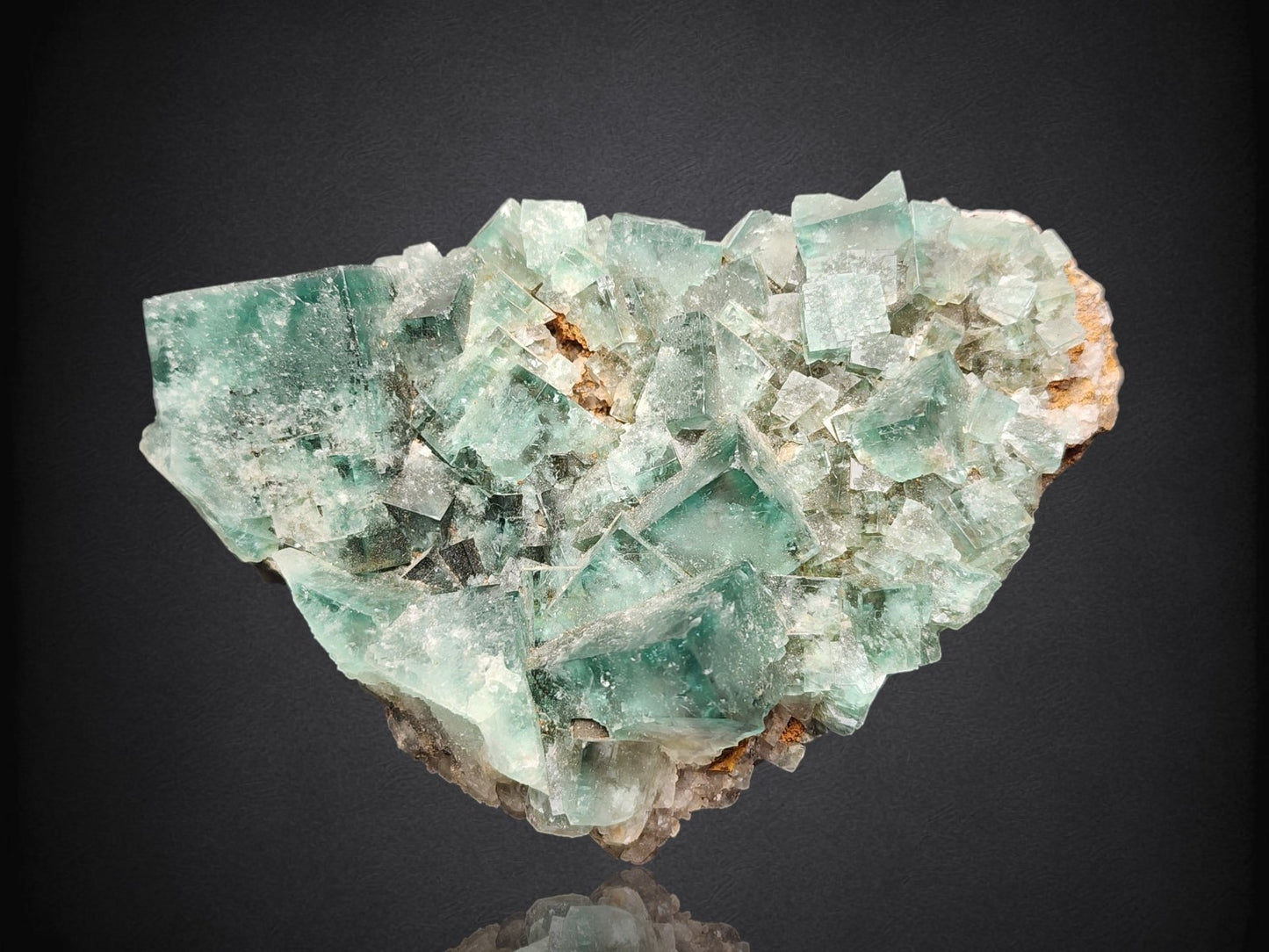 FLUORITE- Rainbow's End Pocket, Lady Annabella Mine, Weardale, England- Cabinet