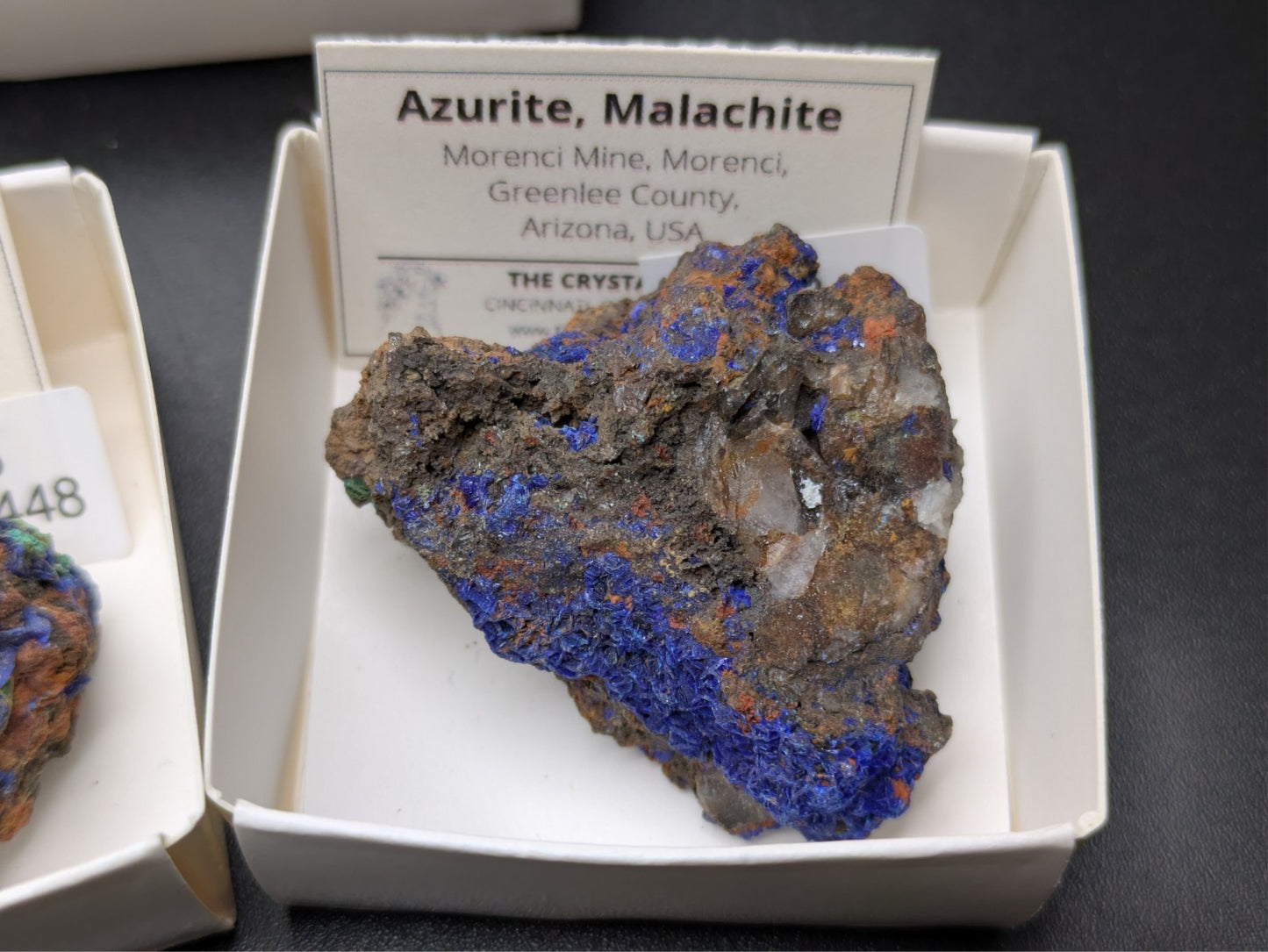 AZURITE, MALACHITE- Morenci Mine, Greenlee County, Arizona- Miniature
