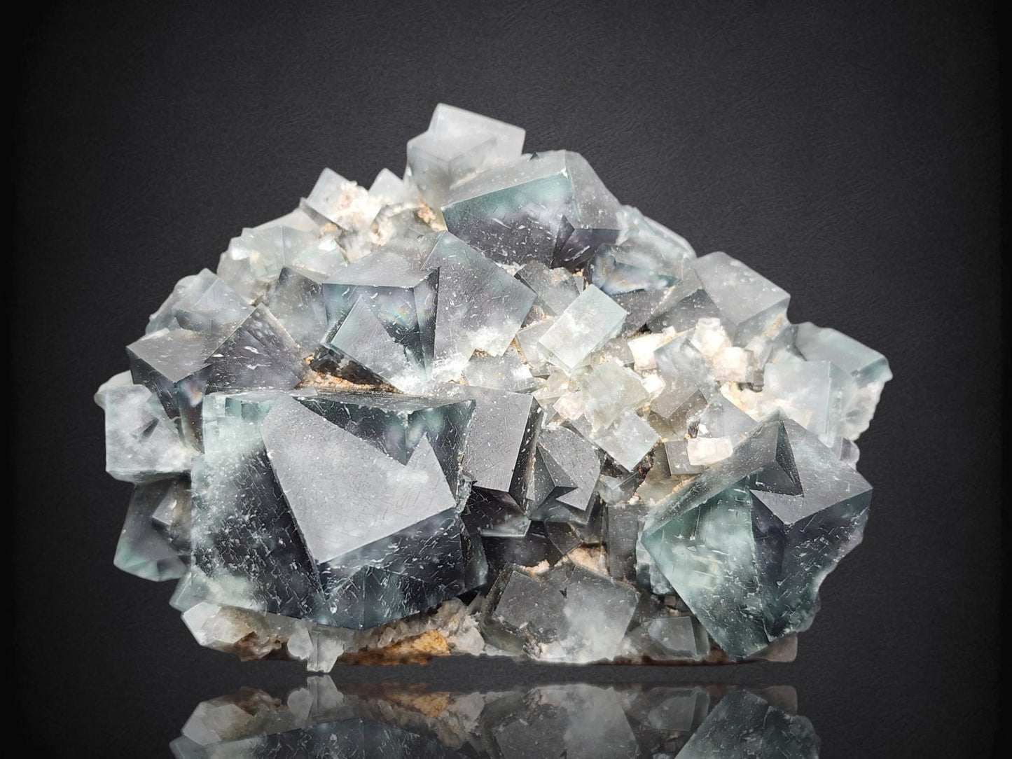 FLUORITE- Rainbow's End Pocket, Lady Annabella Mine, Weardale, England- Cabinet