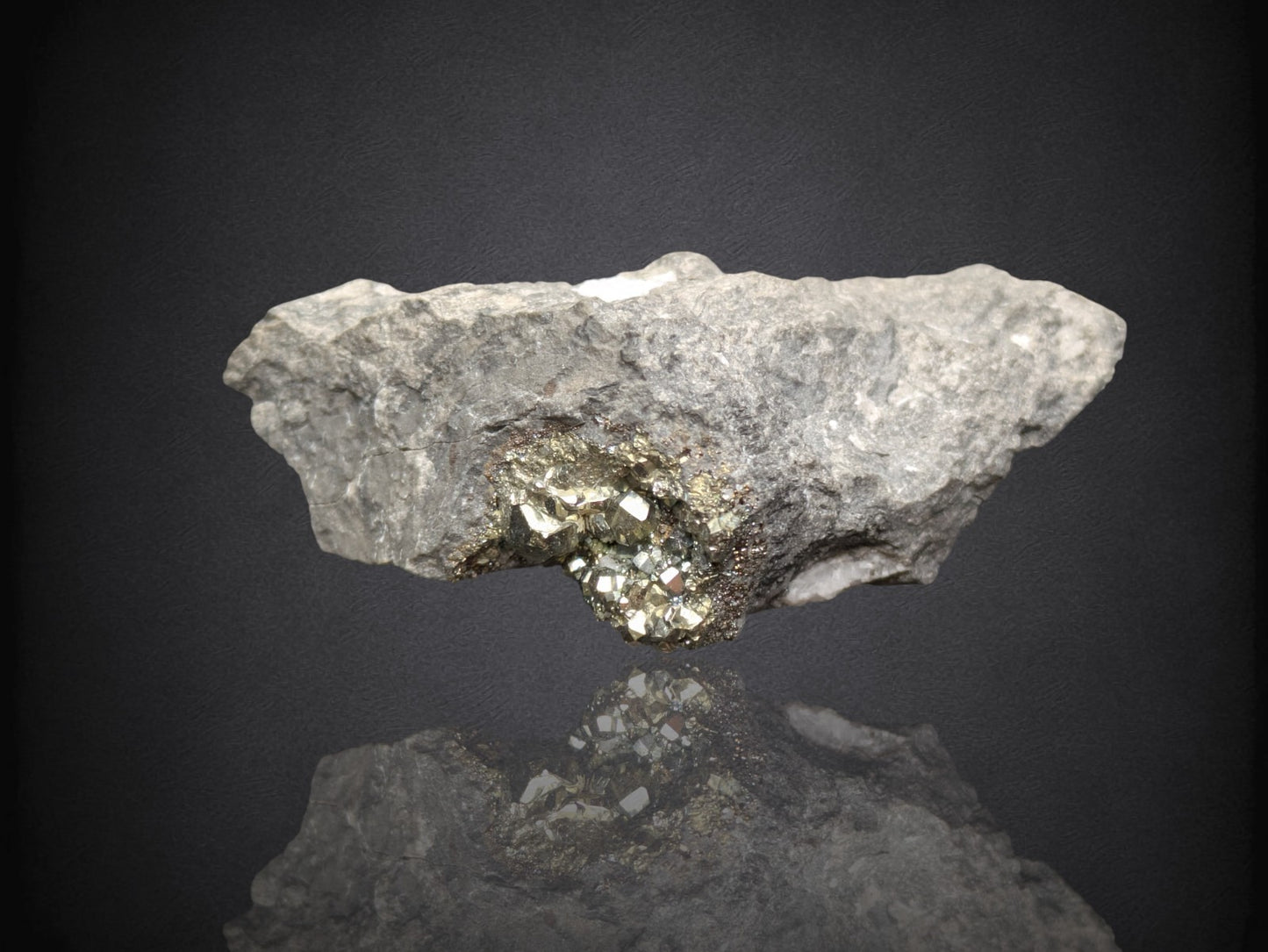 PYRITE- C.E. Duff & Son Quarry, Huntsville, Logan County, Ohio USA- Sm Cabinet