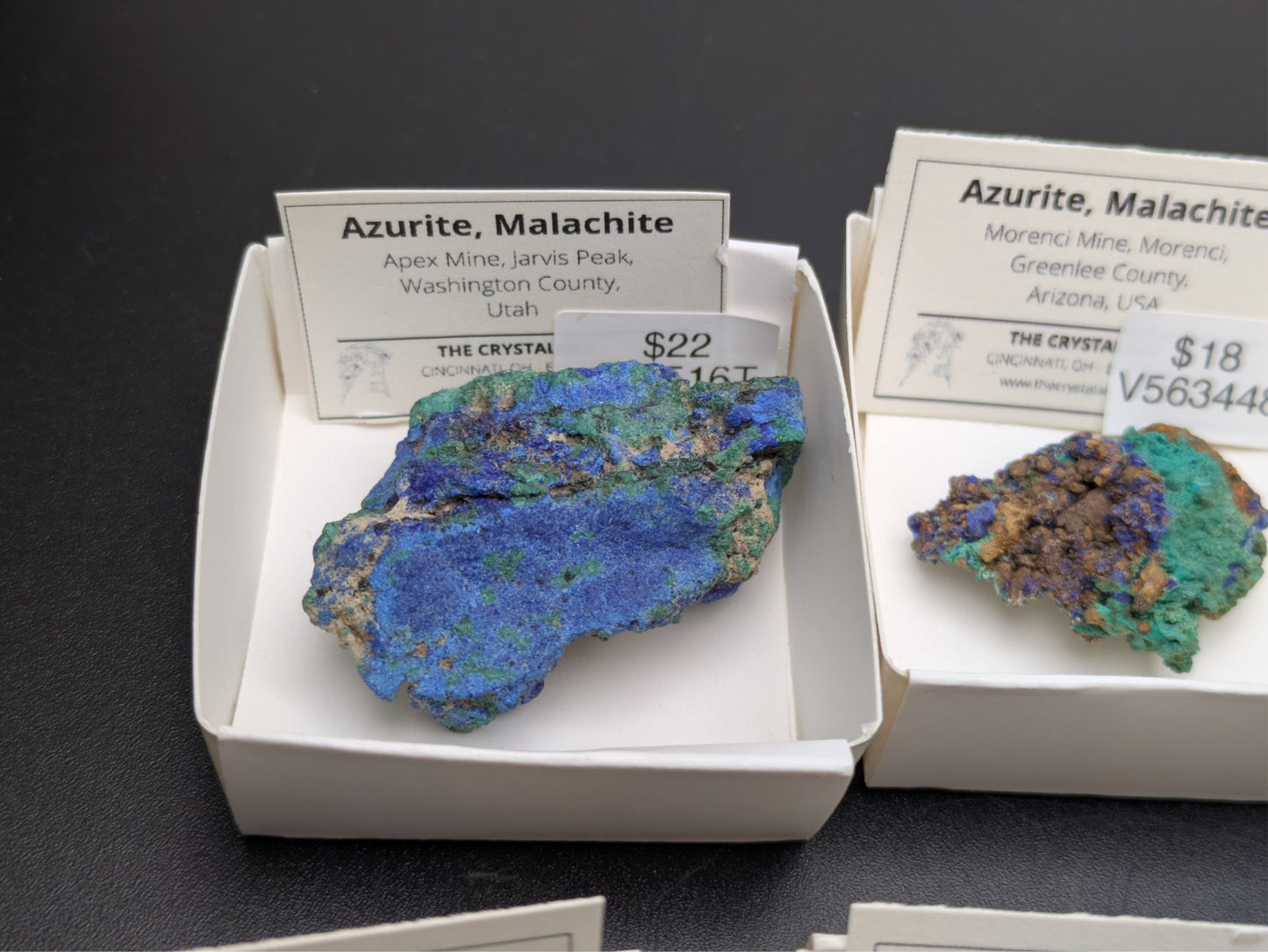 AZURITE, MALACHITE- Morenci Mine, Greenlee County, Arizona- Miniature
