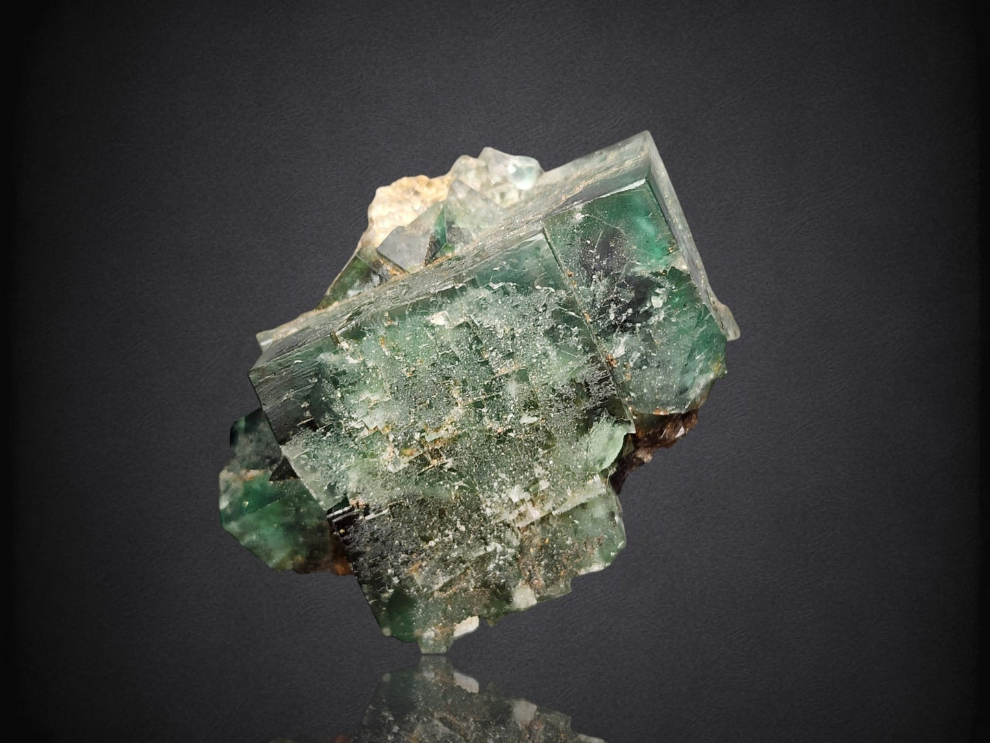 FLUORITE- Rainbow's End Pocket, Lady Annabella Mine, Weardale, UK- Cabinet