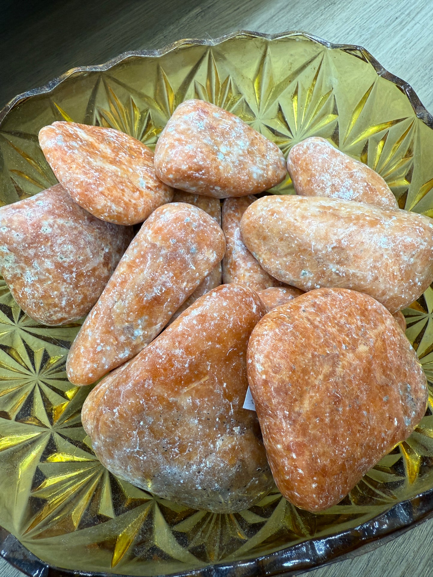 Orange Calcite- Large Smooth Rough