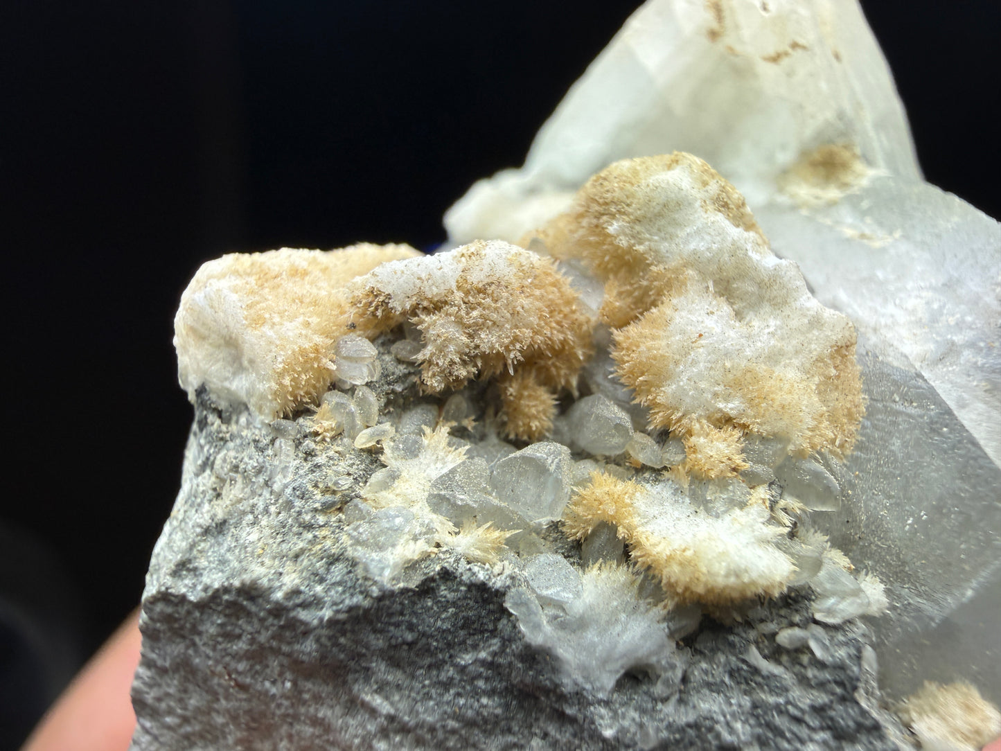 Strontianite, Calcite- Bloomington, Monroe County, Indiana, USA
