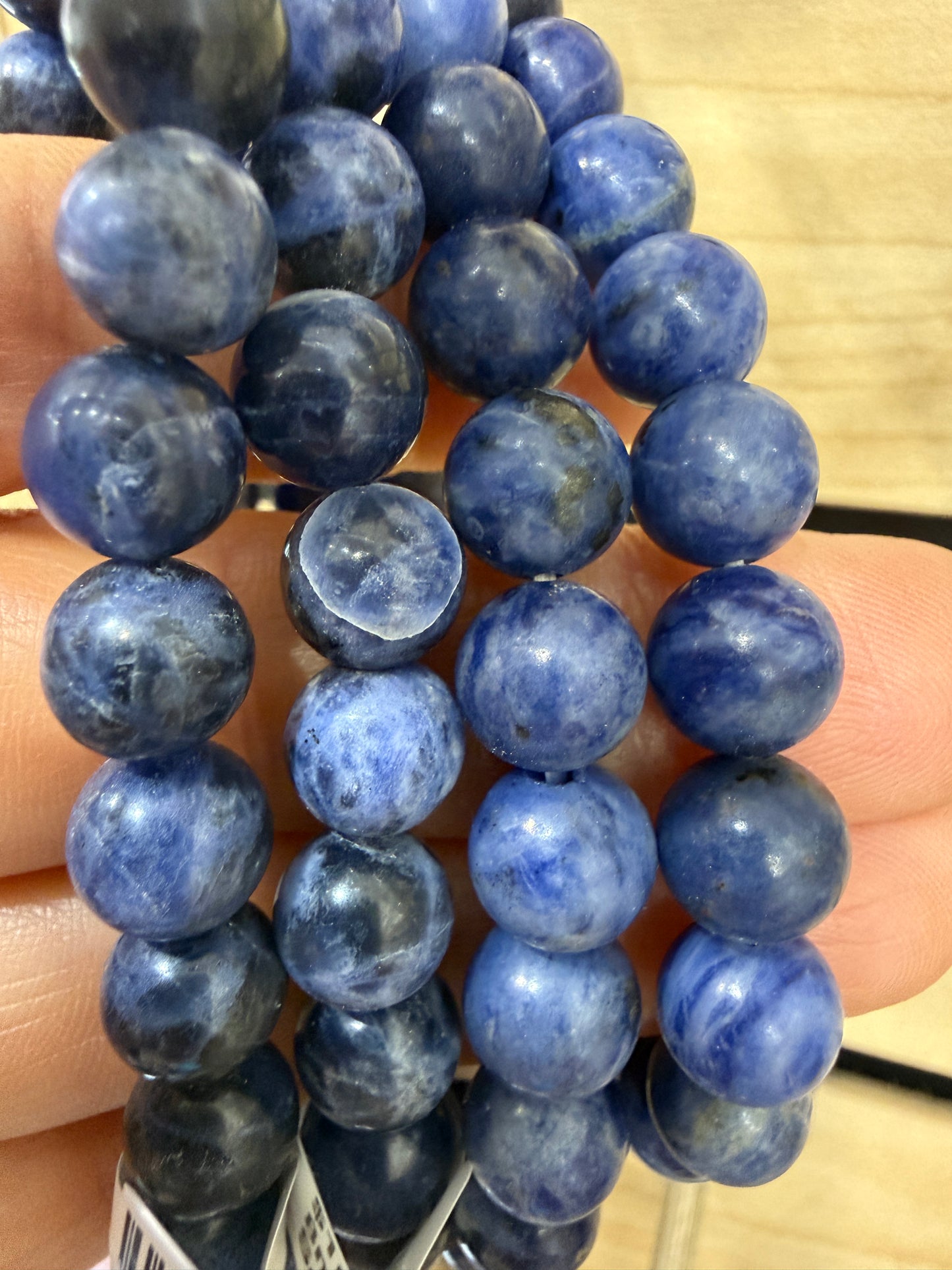 Sodalite Stretch Bracelet- Round Smooth 7.5 inches