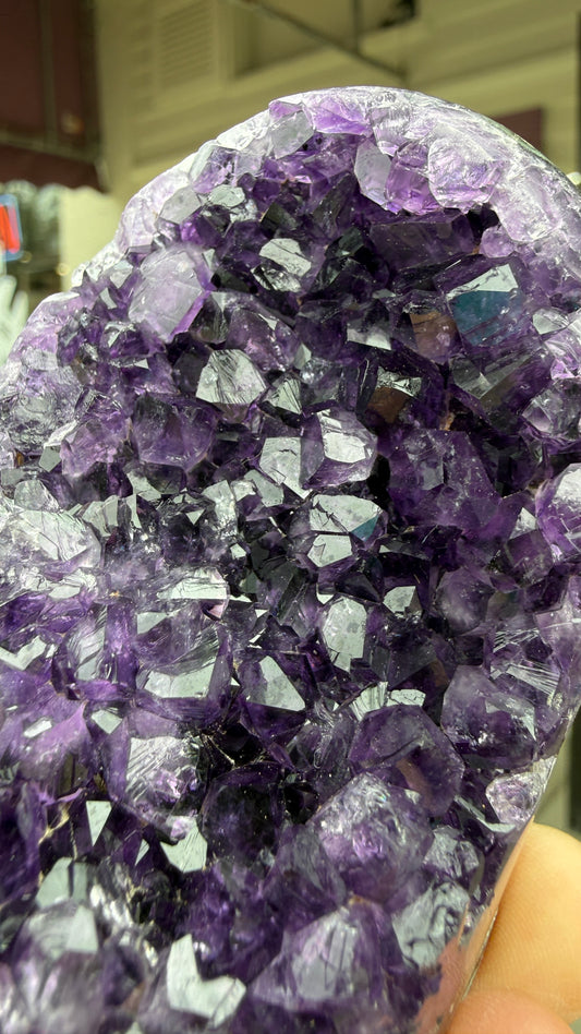 Amethyst Druzy Cut Base- Uruguay - 2.8 inches