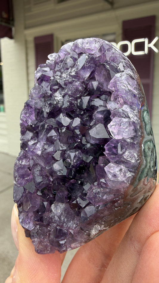 Amethyst Druzy Cut Base- Uruguay - 2.6 inches
