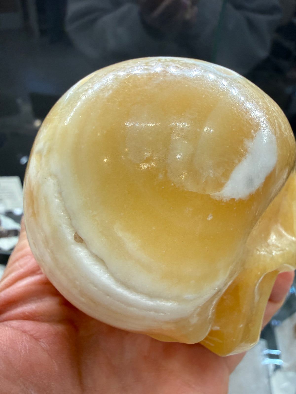 Orange Calcite Skull