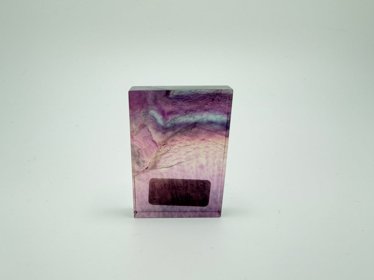 Rainbow Fluorite Flat Cabochon - Rainbow Fluorite Slab - Fluorite Window