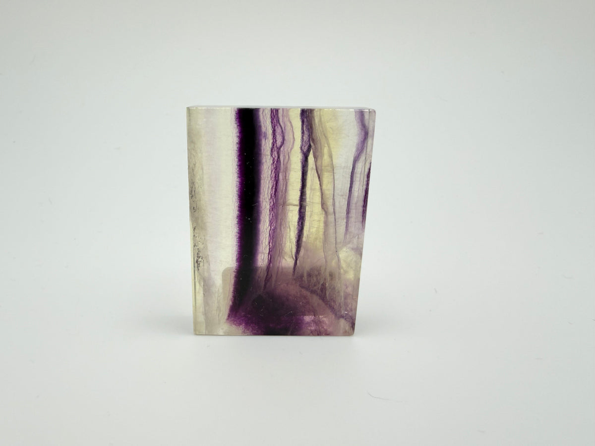 Rainbow Fluorite Flat Cabochon - Rainbow Fluorite Slab - Fluorite Window