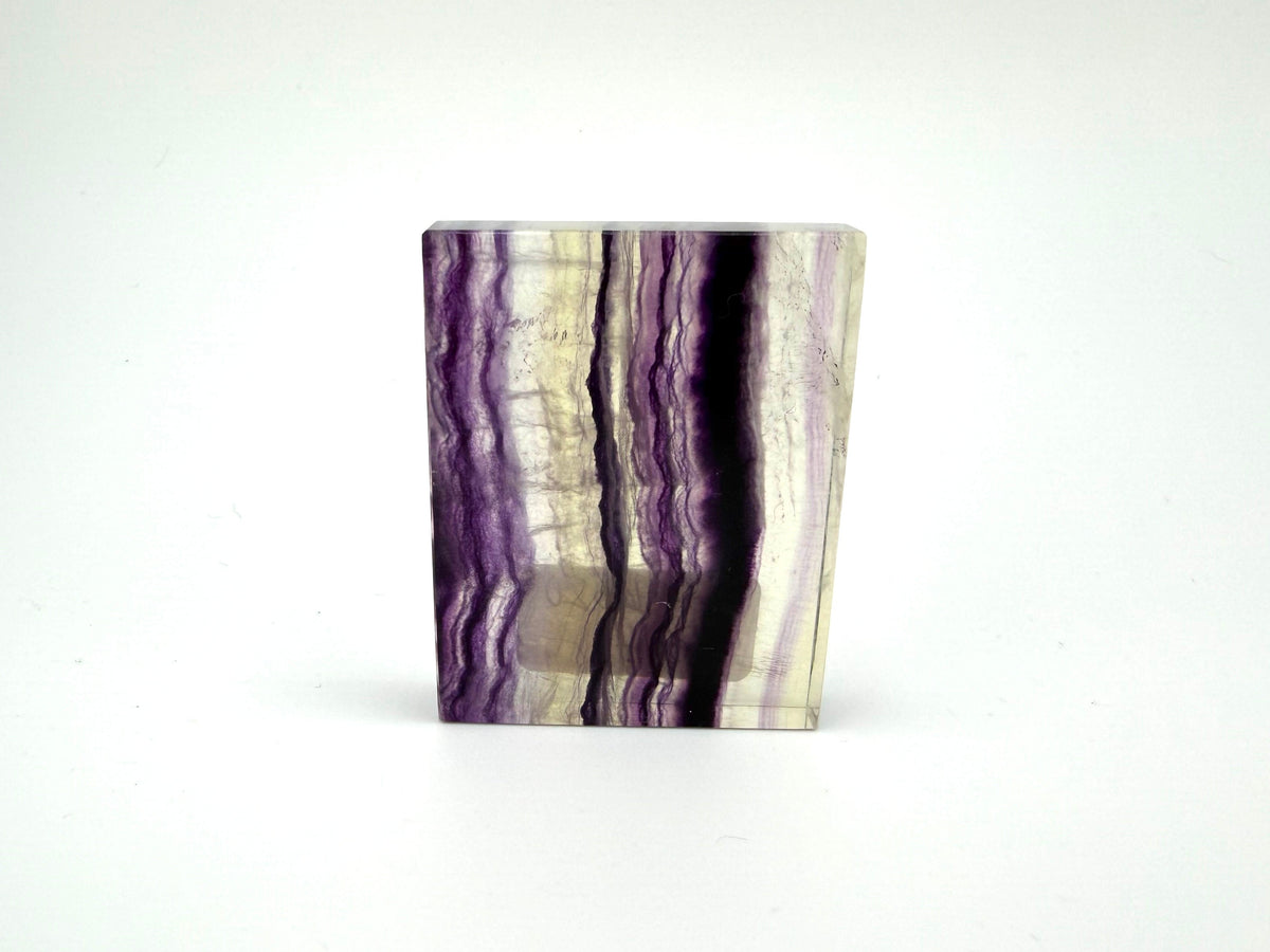 Rainbow Fluorite Flat Cabochon - Rainbow Fluorite Slab - Fluorite Window