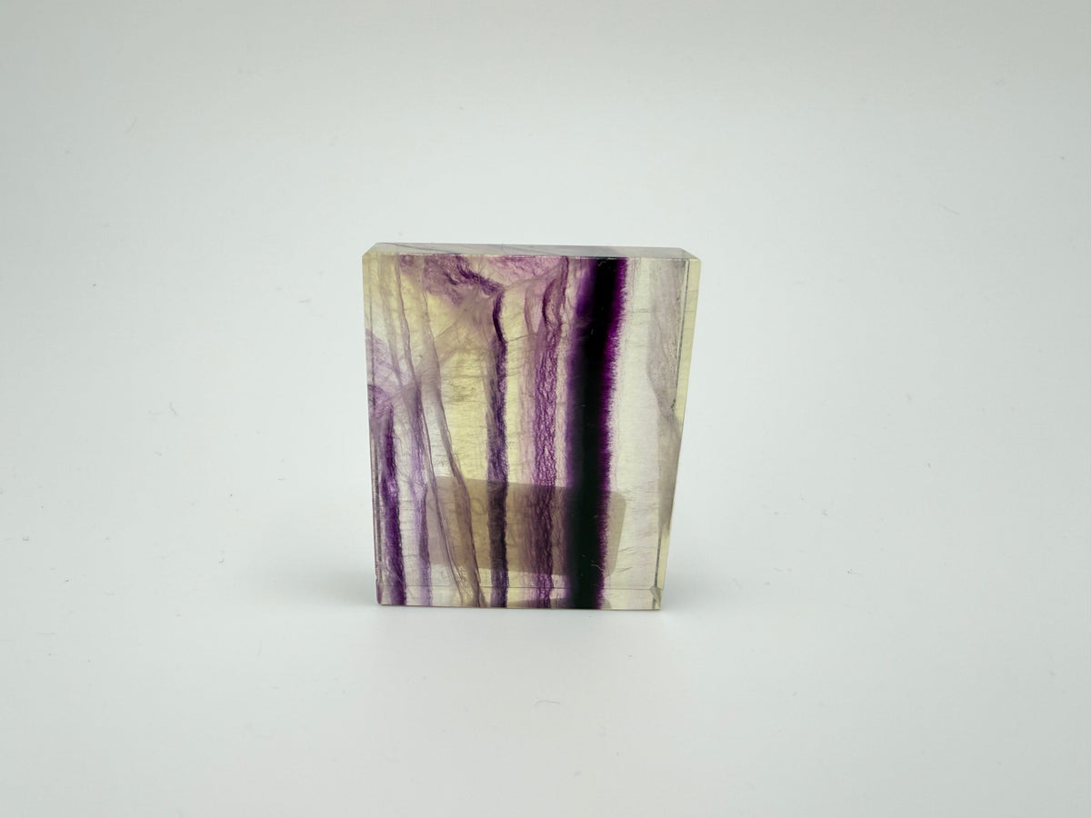 Rainbow Fluorite Flat Cabochon - Rainbow Fluorite Slab - Fluorite Window