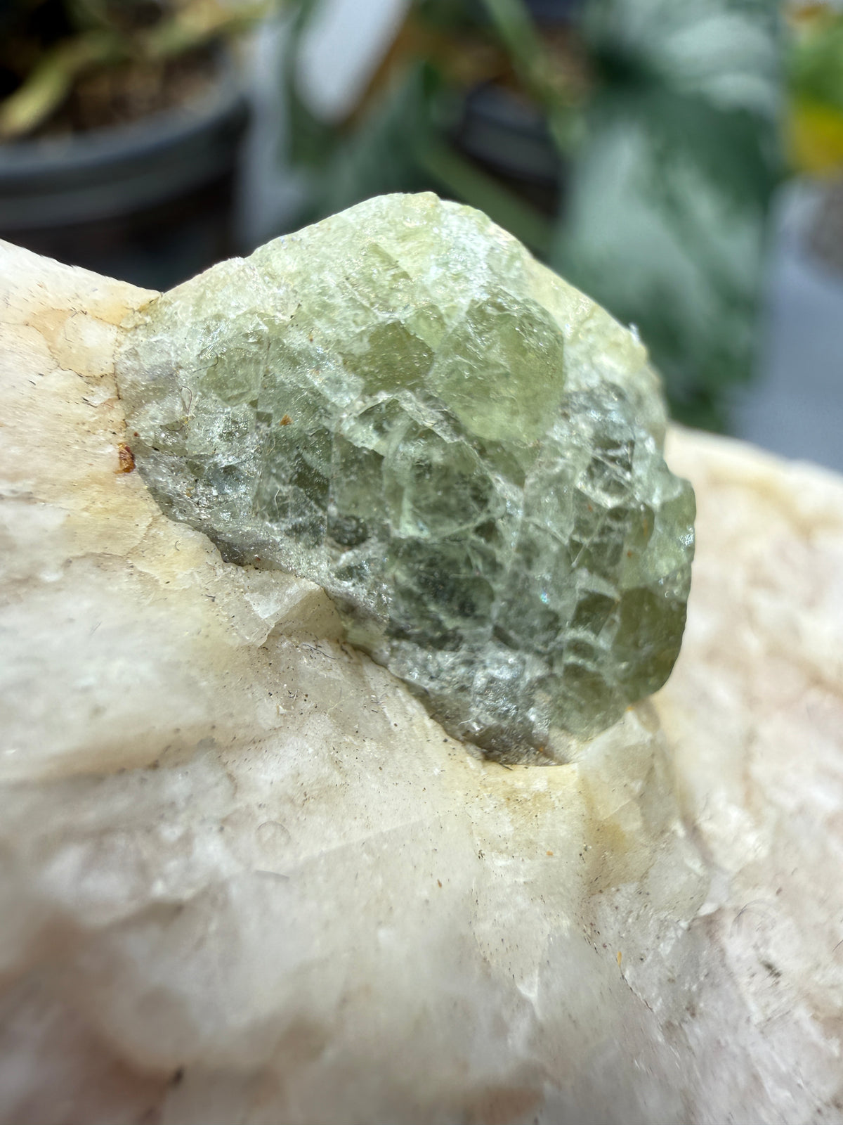 Diopside on Calcite- Kokcha Valley, Badakhshan Province, Afghanistan