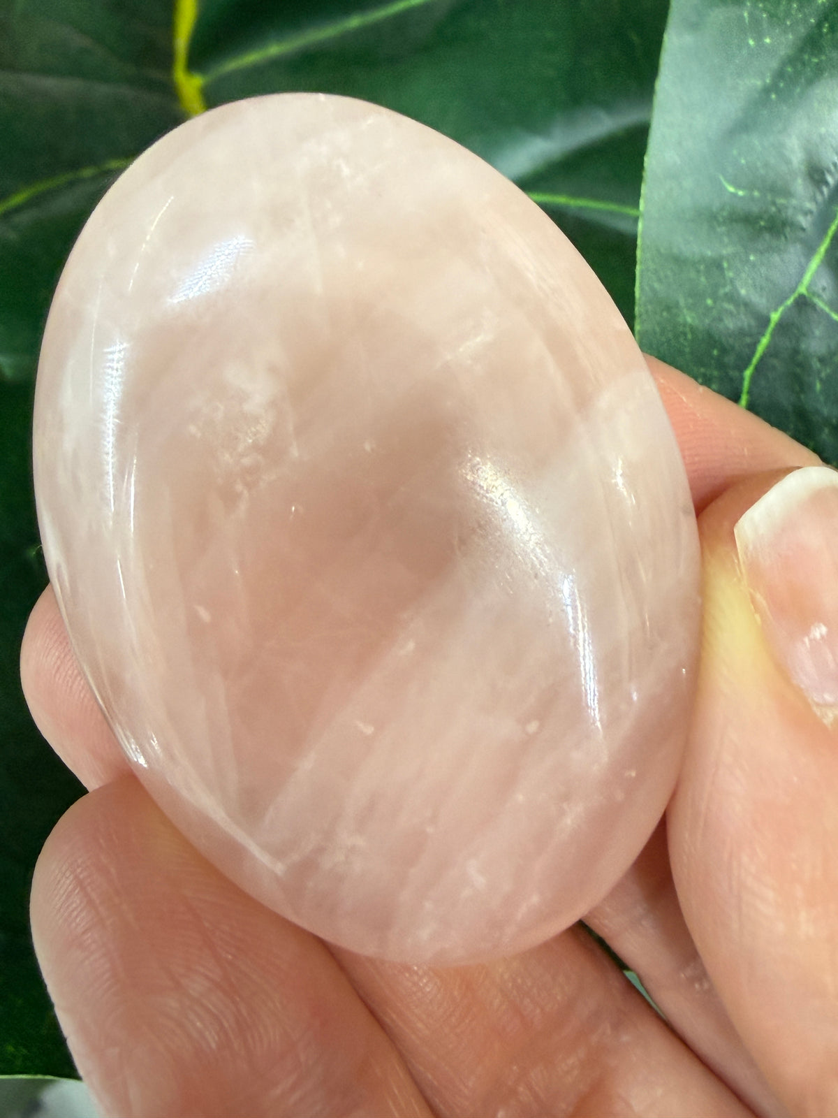Rose Quartz Palm Stone- Brazil