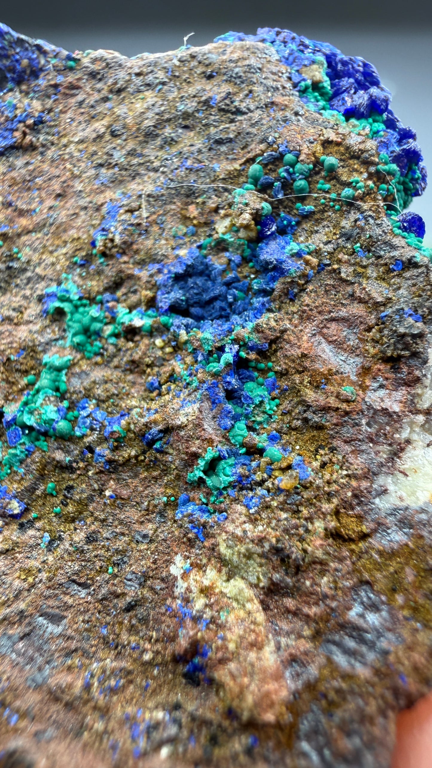 Azurite, Malachite- Morenci Mine, Morenci, Greenlee County, Arizona, USA