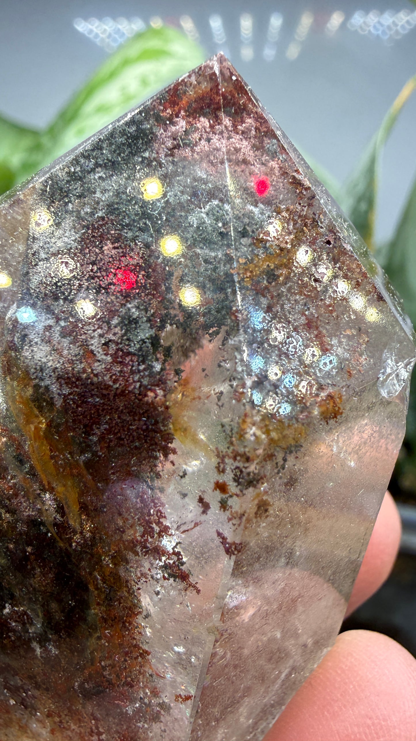 Garden Quartz/Lodolite Point- 2" inches tall