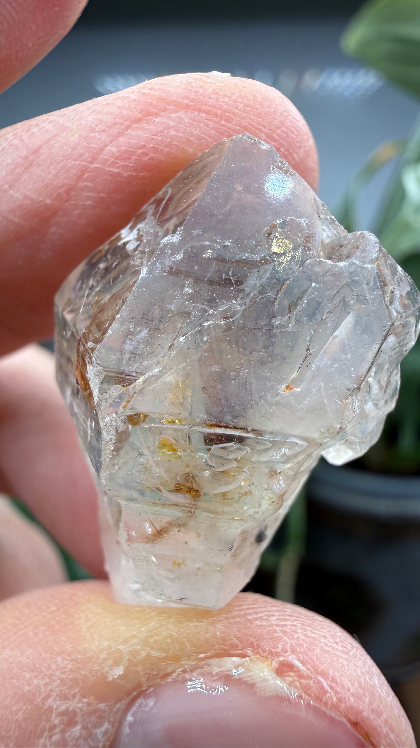 Petroleum Quartz Sceptre ("Firefly Quartz")- Madirobe, Antsalova District, Melaky, Madagascar