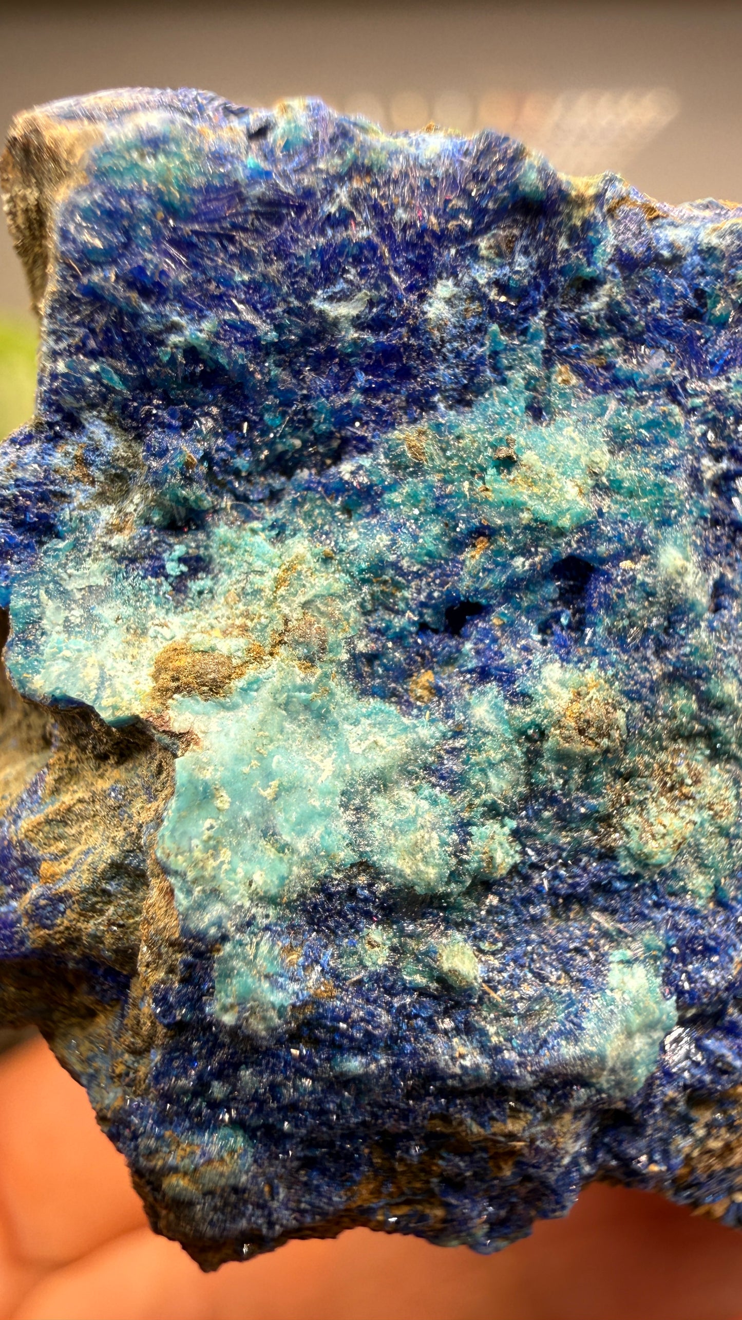 Azurite with Malachite- California
