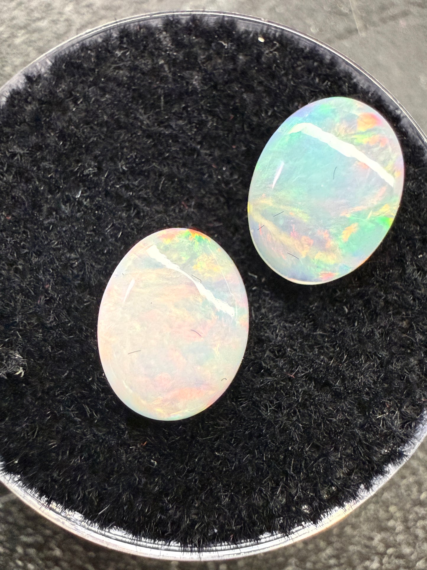 Welo Opal Cabochon Pair: 2.30 ct– 9x7x4mm