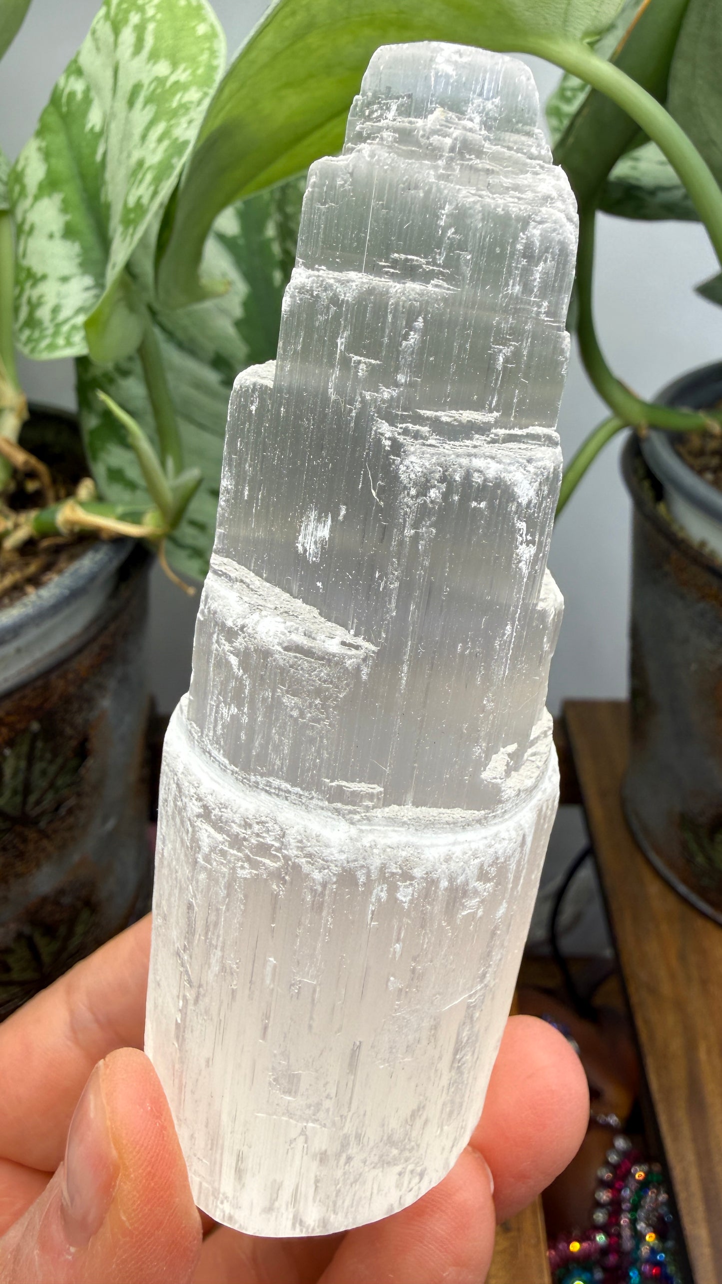 Selenite Crystal Tower- 4 inches tall