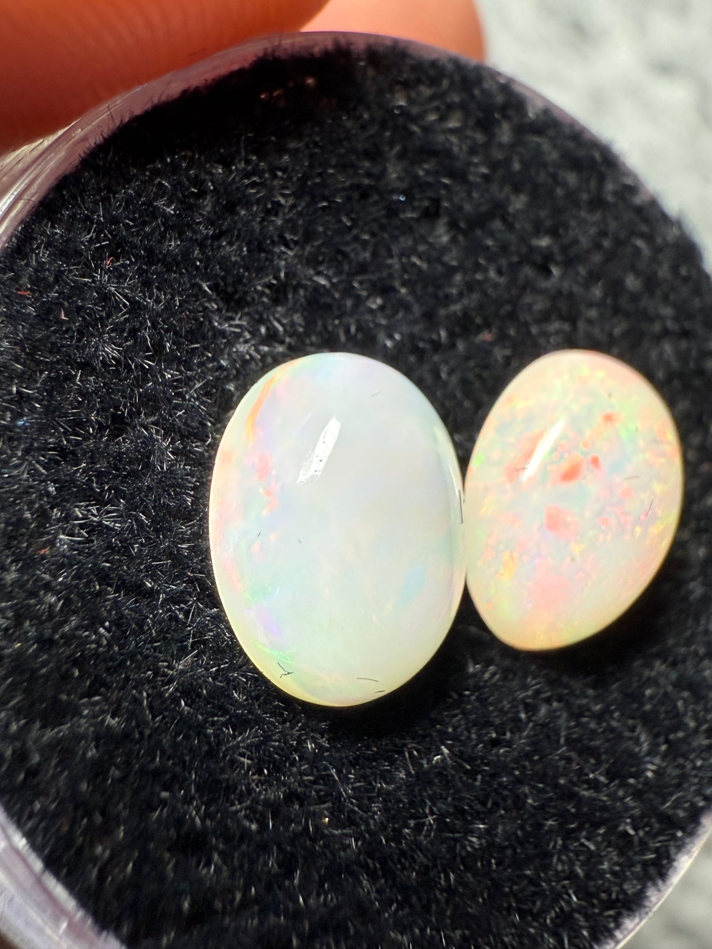 Welo Opal Cabochon Pair: 2.53 ct– 9x7x4mm