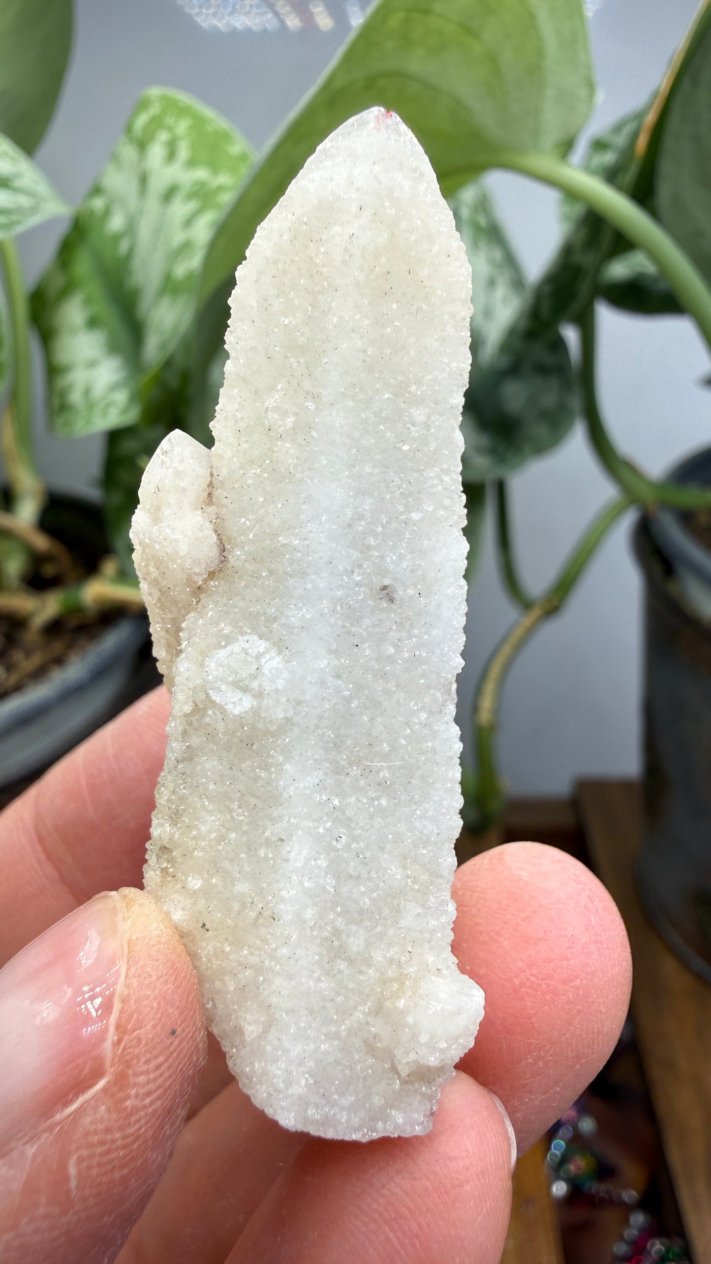 Witch’s Finger Druzy Quartz (White Cactus Quartz)- Boekenhouthoek, South Africa
