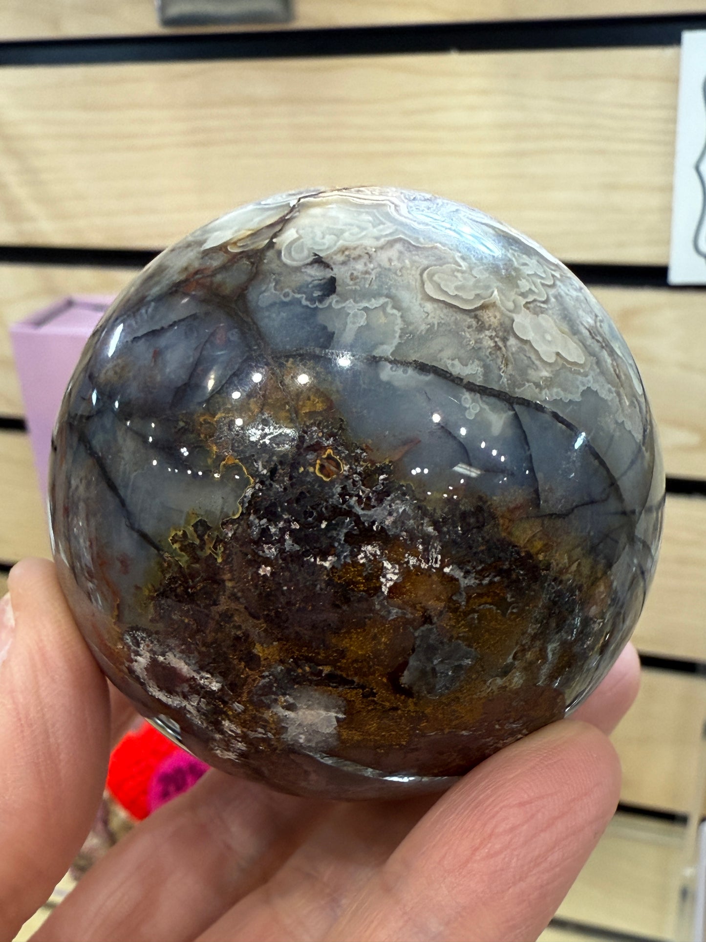 Lace Agate Sphere- 6 cm