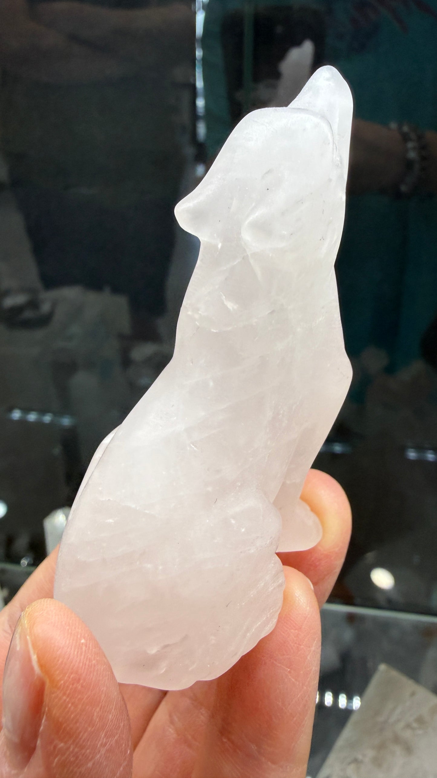 Rose Quartz Wolf