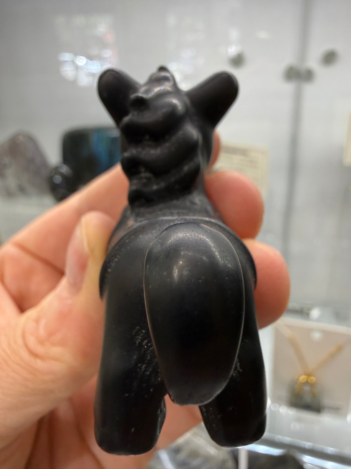 Obsidian Horse Crystal Carving- 2.4 inches