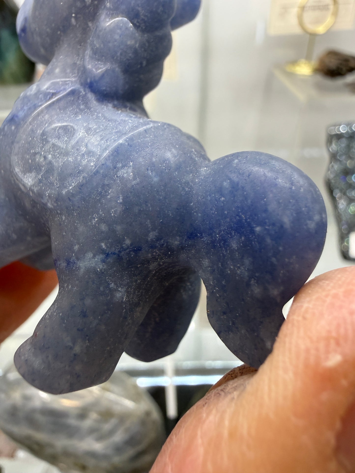 Blue Aventurine Horse Crystal Carving- 2.3 inches
