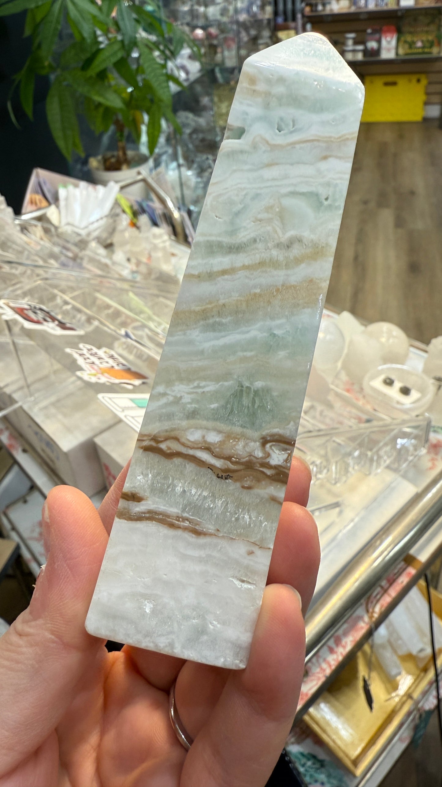 Caribbean Blue Calcite Tower