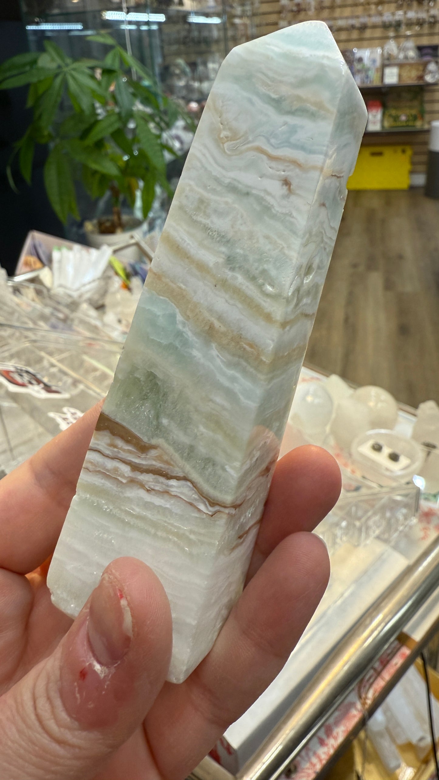Caribbean Blue Calcite Tower