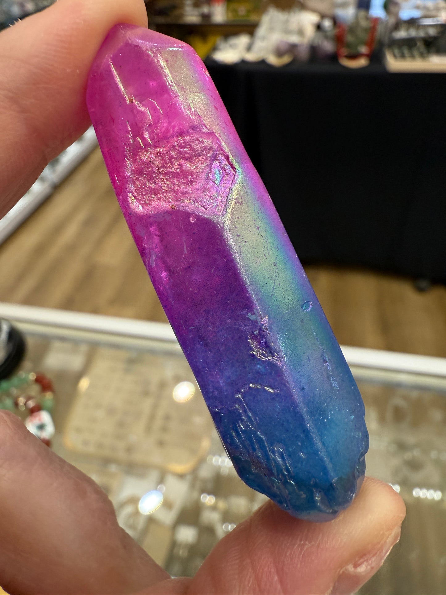 Titanium Aura Quartz Point