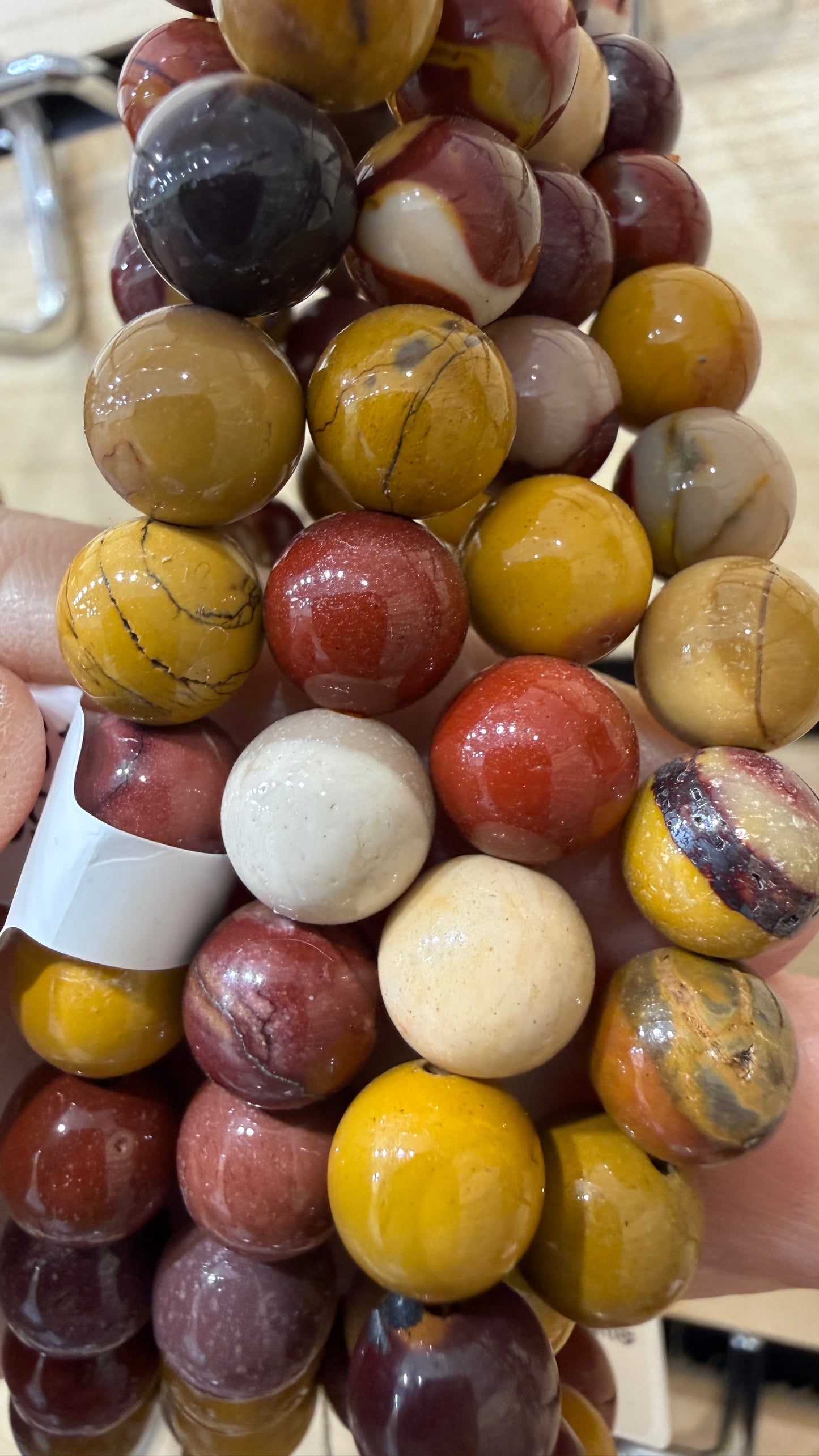 Mooakite Stretch Bracelet- Round Smooth 7.5 inches