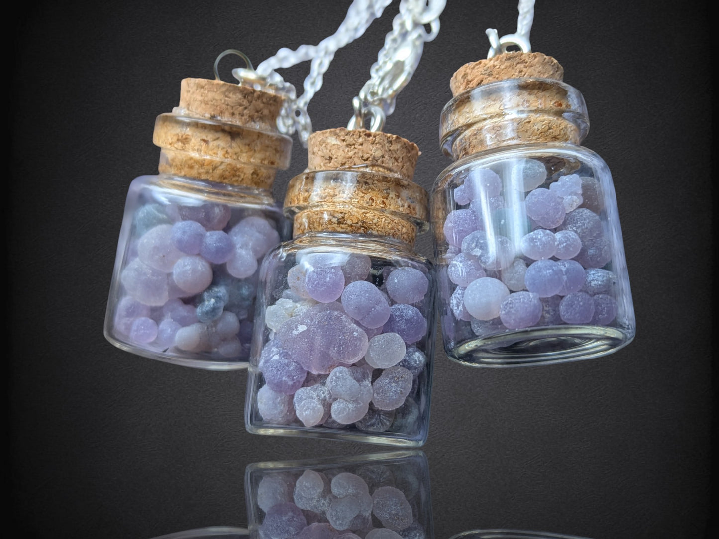 Grape Agate Mini Bottle Pendant