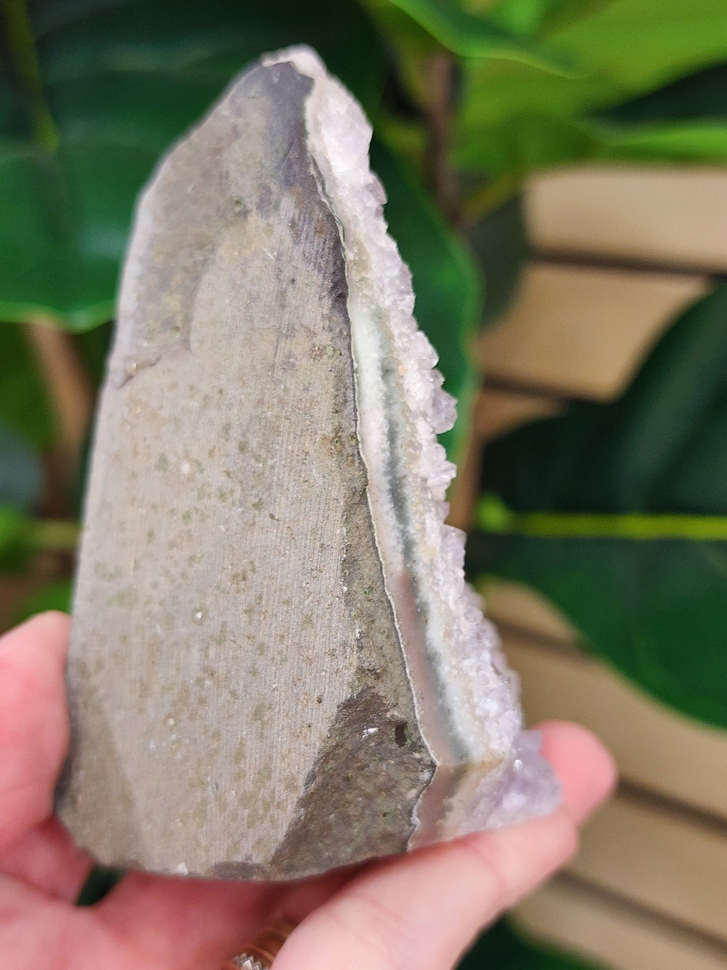 Amethyst Druzy Cut Base - 3.4 inches