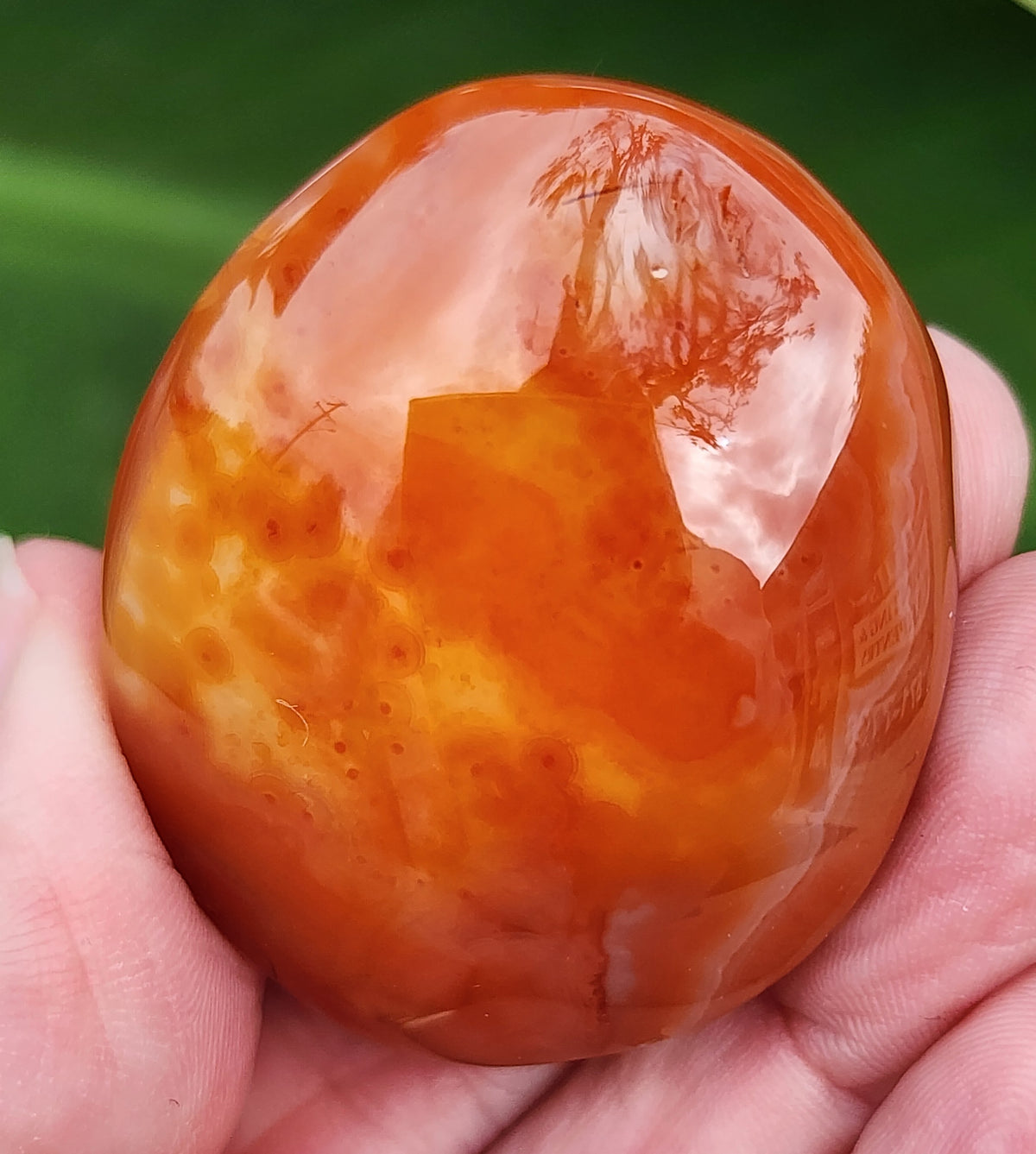 Druzy Carnelian Palm Stone