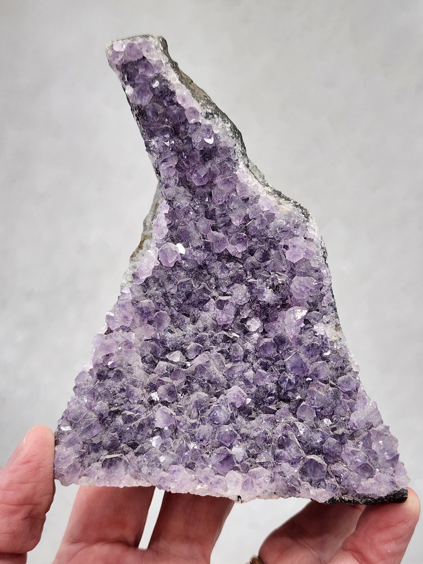 Amethyst Druzy Cut Base - 4.1 inches