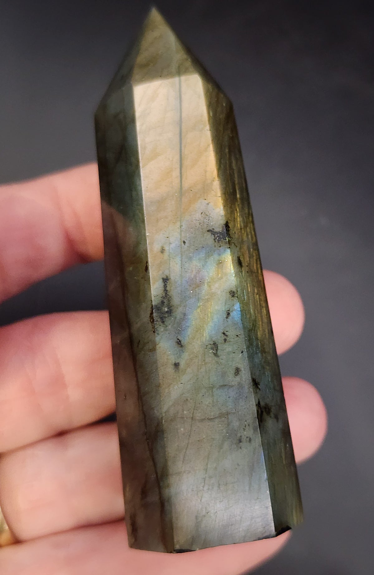 Labradorite Tower/Point with Golden Flash- 3.25" inches